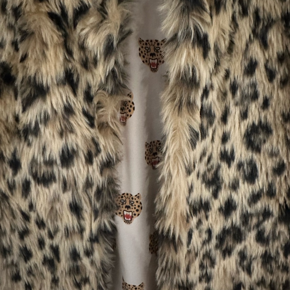 Iconic MOTHER Faux Fur Leopard Print Bomber Jacket - Picture 5 of 7